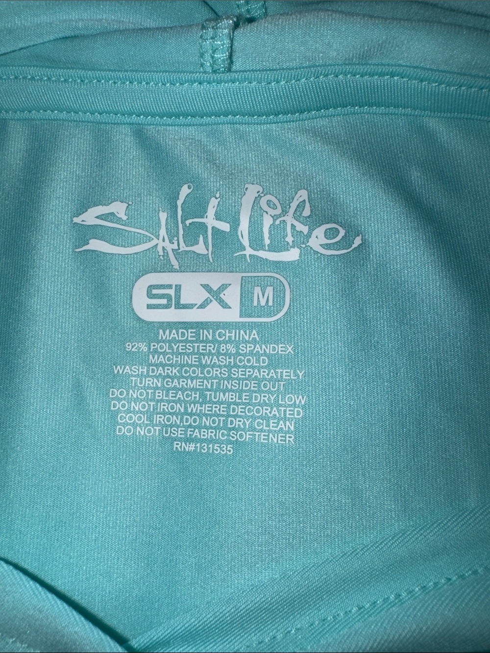 Salt Life Mint Long Sleeve Sun Shirt with Navy Tropical Print Shorts - Picture 2 of 15